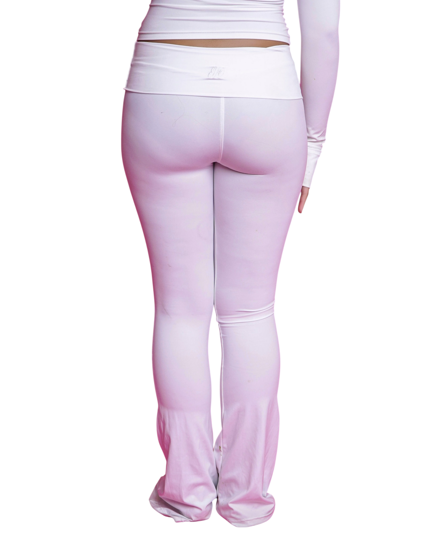 Lifeofevo X Redick White Fold-over Flared Leggings