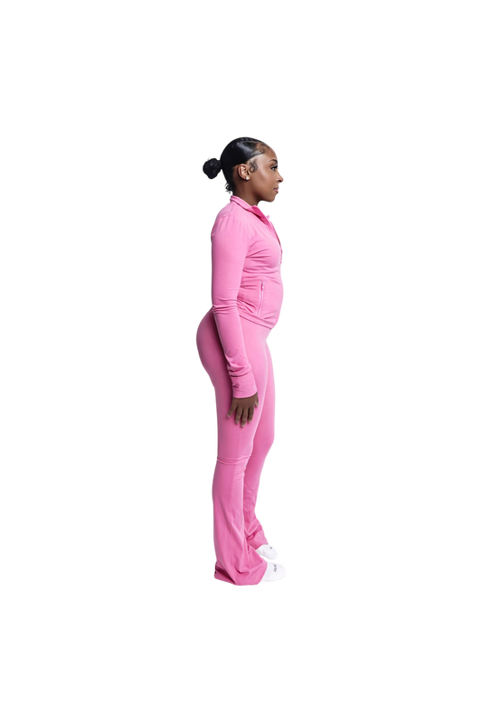 Lifeofevo X Redick Pink Fold-over Flared Leggings