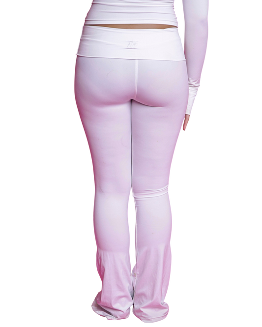 Lifeofevo X Redick White Fold-over Flared Leggings